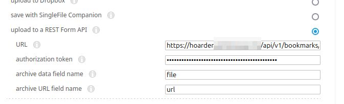 A screenshot of the preferences page for the SingleFile extension showing the fields described in the guide linked above